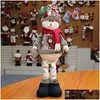 Dekoracje świąteczne dekoracje świąteczne dekoracja lalka Śliczna Święty Mikołaj/Snowman/Elk w kształcie domu w kształcie domu drzewo wiszące ozdoba 2022 rok DHVSM