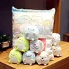 Een taspudding van Sumikko Gurashi Plush 8 PCS Japanse animatie Sumikko Gurashi Soft Cushion Corner Bio Cartoon Toy For Kids Girl J220729