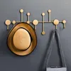 Clothing Storage Nordic Light Luxury Clothes Hat Rack Wall No Hole Porch Hanging Hanger Gold Creative Multi-function Bedroom
