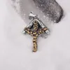 Collane con ciondolo Rune vichinghe nordiche Collana Algiz Uomo Amuleto pagano Difesa Croce Gioielli in acciaio inossidabile Regalo