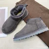 2023 Winter Boots Fur platform Ladies Snow Real Sheepskin Wool Low-cut Warm Shoes Man and Women Short Super Mini mens womens low uggly Motion design 68ess2024