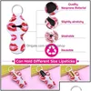 Party Favor Party Favor 72 Designmönster Printing Chapstick Holder Handy Lip Balm Neoprene Keychain Pouch for Girl Gift Drop Delive Dhrzy