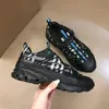 Sneakers di lusso scarpe da uomo sneakers scozzesi stampate camoscio retrò a righe con suola spessa ricamata