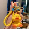 Woolen Little Yellow Duck Key Chain Creative Couple's Schoolbag Dinosaur Pendant Female Exquisite Car