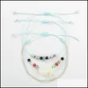 Braccialetti con ciondoli Bracciale in pietra naturale Nodo regolabile Gioielli da spiaggia Mare delle Hawaii Donna 3 pezzi Set Braccialetti con consegna a goccia Dhgarden Dh2D9