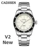 ساعة معصم Cadisen Water Ghost 2022 Men's Watches Luxury Automatic Mechanical Wrist Watch Men Stainless Steel 100m ساعة مضادة للماء