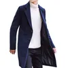 Hommes mélanges automne hiver mode Boutique couleur unie décontracté affaires longue laine Trench manteau mâle gris veste 221123