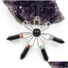 Colares pendentes homens e mulheres pingentes de ornamentos naturais de transferência de cristal produtos energéticos de entrega de entrega de jóias de jóias pend dh0ab