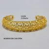 Bangle Annayoyo 1pcs Padrão vintage Bracelet de cor ouro