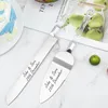 Other Event Party Supplies Custom Stainless Steel Wedding Cake Knife and Server Set Shovel Desserts Cutting Pie Cutter Customizable Object 221124