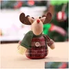 Décorations De Noël Décorations De Noël Arbre De Bande Dessinée Père Noël Bonhomme De Neige Elk Flocon De Neige Plaid Tissu Poupée Pendentif Cadeau Décoration Dh2Sj