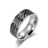 Celtic Steel rostfritt triangulärt knut retro ringband Hip Hop Mens Rings Fashion Jewelry Gift