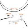 Ketten 18 Zoll geflochtene Lederhalskette Kettenschnur Seil mit Hummerkrallenverschluss 1,5 mm MTI-Farbe Wasserdichtes gewebtes Wachs für Anhänger DIY Dhxnn