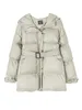 Womens Down Parkas Toppies Winter Hooded Puffer Jacket Coat Belt Long Oversized Outwear Clothing 221124
