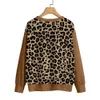 Felpe con cappuccio da donna felpe vintage leopardo colorblock brottolo cucciolo di felpa a maniche lunghe tracorsi a maniche lunghe in tessuto cotone streetwear streetwear calda autunno inverno 221124