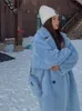 Futro dla kobiet sztuczne bella kobiety zimowe ciepły długi płaszcz rękaw gruby misie misie swobodne luźne marne znaki 221123