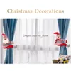 クリスマスの装飾クリスマス装飾カーテンカーテンバックルメリーかわいい人形ボタンサンタクロース雪だるまエルク年ギフト2022Christmasch dhzcb