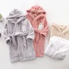 Towels Robes Kids Bathrobe for Girl Children Clothing Flannel Bath Clothes Boy Cartoon Night Pajamas For 18 years 221124
