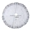 Christmas Decorations Christmas Decorations 78/90/122Cm Tree Skirt White Mesh Carpet Snowflake Colorf Pompon Mat For Home Xmas Year Dh0Il