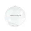 Décorations De Noël Décorations De Noël Boules Suspendues Ornements Ouvert En Plastique Transparent Babiole Gadgets Transparent 10 Pcs Peut Être Fille Dhb7Z