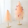 Décorations de Noël Style INS Mini Ornements d'arbre rose Fil de maille Noël DIY Cadeaux d'année pour les filles Décor de fête