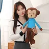 1 st 60 cm söt Monkey Doll Plush Toy Cartoon Soft Pillow Pluch Cuddle For LD Boy Girl Girlfriend Sleeping Birthday Present J220729