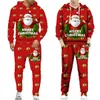 Mens Tracksuits Parent Kids Christmas Santa Claus Sweatshirts Pants Set Family Matching Hoodie Suit Xmas Clothes PulloverSuits for Kid Adults 221124