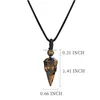 Pendant Necklaces Long Chain Hexagonal Pointed Reiki Chakra Pendants Healing Quartz Crystal Dowsing Pendums Necklaces Cord Adjustabl Dhx3N