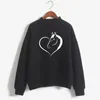 Felpe con cappuccio da donna Felpe LOVE HEART HORSE Felpa con stampa donna Dolce coreano Oneck Pullover lavorato a maglia Spessa Autunno Inverno Colore caramella Abbigliamento donna 221124