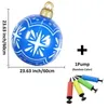 Kerstdecoraties 60 cm Outdoor opblaasbare gedecoreerde bal gemaakt PVC Giant Big Large S Tree Decoration Toy 221123