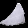 Lager tyll 3 hoops petticoat för klänningar med tågfri storlek bröllopsklänningar underskirt slip