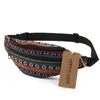 Сумки для талии Annmouler Женщины Fanny Pack 8 Colors тканевые пакеты Bohemian Style 2 Pocket Belt Travel Phone Moke 221124