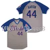 College Baseball indossa maglia da baseball vintage 3 Dale Murphy 8 Javy Lopez 44 Hank Aaron 47 Tom Glavine White Grey Retro Jersey