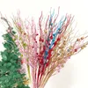 Christmas Decorations 5pc 42cm Tree Decoration Glitter Branches Artificial Flowers for Home Fake Xmas Ornaments Year Party Decor 221123