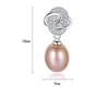 New Luxury Freshwater Pearl Shiny Zircon Flower Dangle Earrings Women Jewelry European Court Style s925 Silver Delicate Earrings Accessories Gift