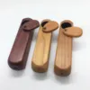 Tuyaux en bois naturel Portable Rotate Dry Herb Tobacco Cover Filter Mini Smoking Handpipes Mini COOL Straight Rod Porte-cigarette innovant Tube en bois DHL