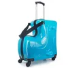 Children Rolling Luggage Spinner Wheels Suitcase Kids Cabin Trolley Travel Bag Child Cute Baby Carry On Trunk Can Sit Ride J220707