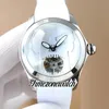 New White Admiral's Cup Bubble Mens Watch L016/03268 Black Dial Steel Case Skull Automatic Tourbillon White Rubber Strap Gents Watches Timezonewatch E56