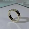 Paar Ringe Luxurys Designer Band Ringe Mode Männer Frauen Titan Stahl Gravierte Buchstaben Muster Liebhaber Schmuck Schmalen Ring Größe 5-11