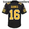 2019 Custom Männer/Frauen/Jugend Kanada Fußballtrikot New Hamilton 16 BANKS Tiger Cats Trikots 2 Johnny Manziel Weiß Schwarz besticktes Trikot