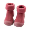 First Walkers Baby Toddler Socks Shoes Antislip Infant Walker Boy Girls Kids Rubber Soft Sole Floor Shoe Knit Booties 221124