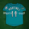 College Baseball draagt ​​1994 1997 Retro 24 Ken Griffey Jr. Jersey 3 Alex Rodriguez 19 Jay Buhner 51 Ichiro Suzuki 11 Edgar Martinez gestikt Green White Gray Blue