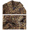 Женский смешанный плащ с леопардовым принтом и длинным рукавом, женский весенне-осенний модный элегантный женский повседневный ветровка Lu2005 221124