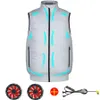 Men's Vests Men Summer Air Conditioning Clothing Fan Cooling Vest USB Charging sport man vest Outdoor Fishing summer 221124