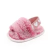 Primeiros Walkers Fashion Faux Fur Baby Shoes para Spring Winter Inverno