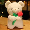 Zachte schattige 152540cm katten knuffelen Mooie Teddy Bear Rabbit Company Flowers Plush knuffels Toys Ldren Kerstcadeau J220729