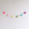 Creative Felt Cloud Love Wood Chip String Ornaments Children's Room Crib Tent Bed Curtain Baby Shower Party Decoration MJ1162