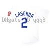 College Baseball Wears Vintage LA Baseball 1981 Lasorda Jersey Kirk Gibson Orel Hershiser Fernando Valenzuela Hideo Nomo Steve Sax Steve Garvey Jackie 50e Patch