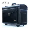 Beasumore Multifunctional Captain Rolling Luggage Inch Carry Our Computer Trolley Men Women Pu Leather Pilot Suitcase Wheels J220707