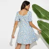 Casual Dresses Beach Outing Print Floral For Women Short Sleeve Summer Spring Elegant Female Dress Vestidos Mujer Verano 2022